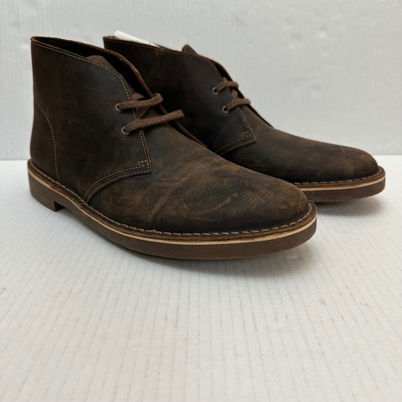 Clarks Desert Boots Mens 13 Bushacre 2 Ankle Brown Leather Lace Up Chukka Shoes main image 5